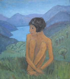Gabriele Münter, Javanese Woman in the Mountains, late 1920s/early 1930s, oil on cardboard