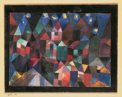 Pau Klee, Gestirne über der Stadt, 1917