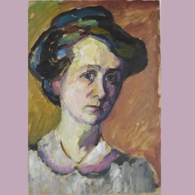 Gabriele Münter, autorretrato, 1909