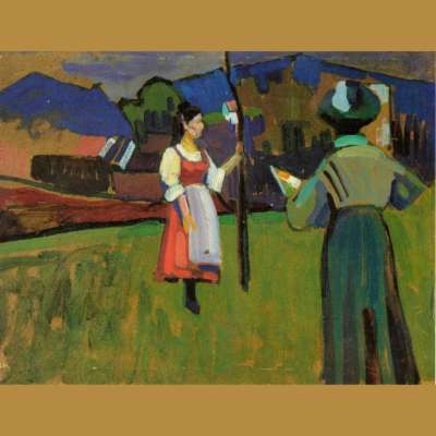 Wassily Kandinsky, Münter pinta a la hija del posadero Griesbräu, 1908