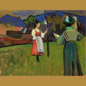 Wassily Kandinsky, Münter pinta a la hija del posadero Griesbräu, 1908