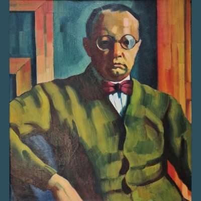 Adolf Erbslöh, autorretrato, 1928