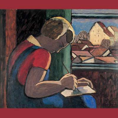 Gabriele Münter, La muchacha de la ventana, 1934
