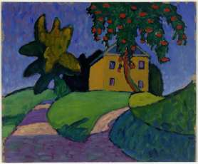 Casa amarilla con manzano, Gabriele Münter, 1910