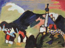 Wassily Kandinsky, Estudio para Murnau con la Iglesia II, 1910