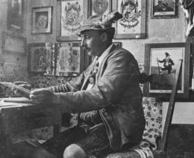 Álbum de recuerdos del pintor de vidrieras Heinrich Rambold de 1890 a 1940, así como dos cuadros de vidrieras de Heinrich Rambold y posteriores.